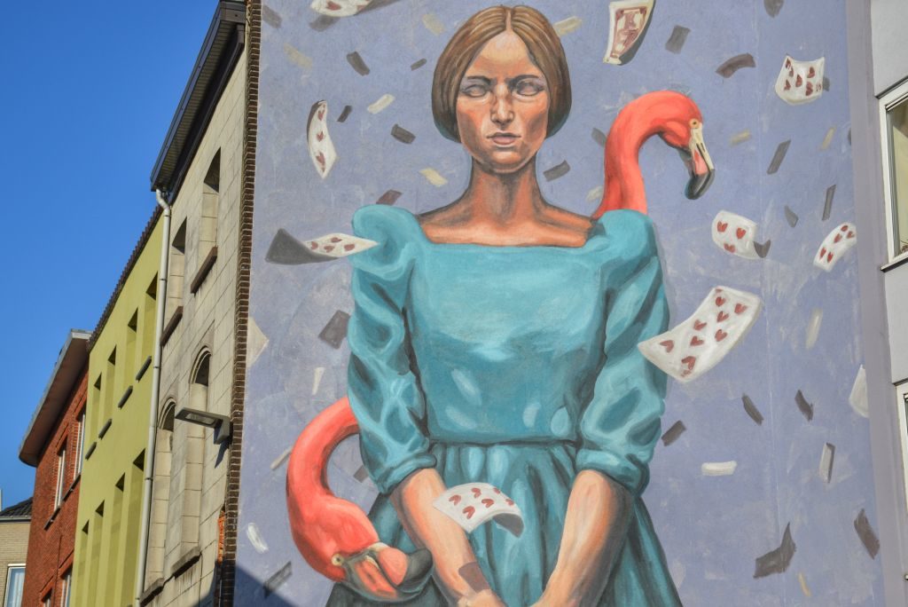 muurschildering mechelen de langhestraat