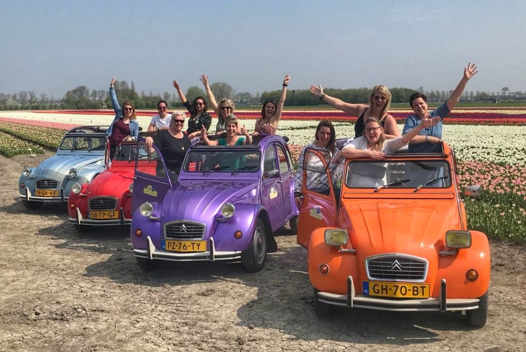 Eendjes in de tulpen