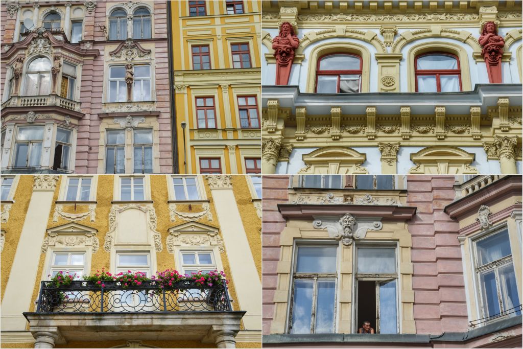 Mooie gevels in Liberec
